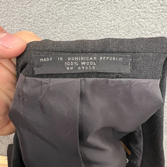 Jones New York Blazer Mens 42R Charcoal Grey Excellent 100% Wool Golden Twist - Picture 14 of 15